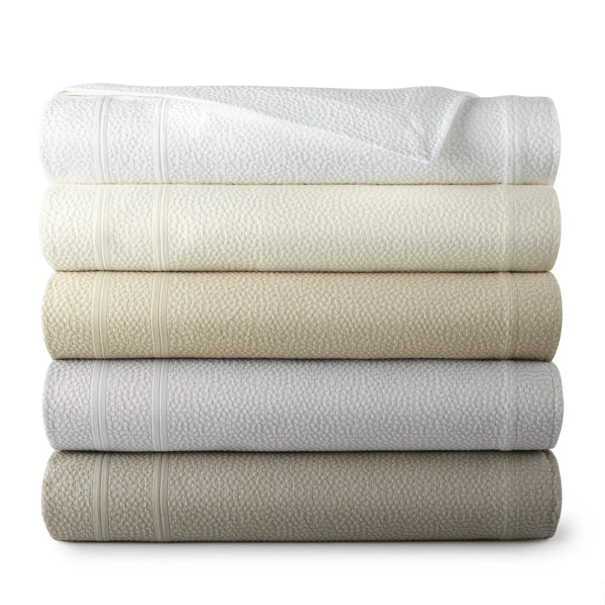 Montauk Linen Matelassé Coverlets by Peacock Alley