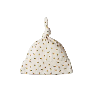 Nature Baby Knotted Beanie Pointelle - Tulip Print
