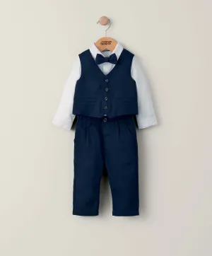 Navy 4 Piece Suit Set