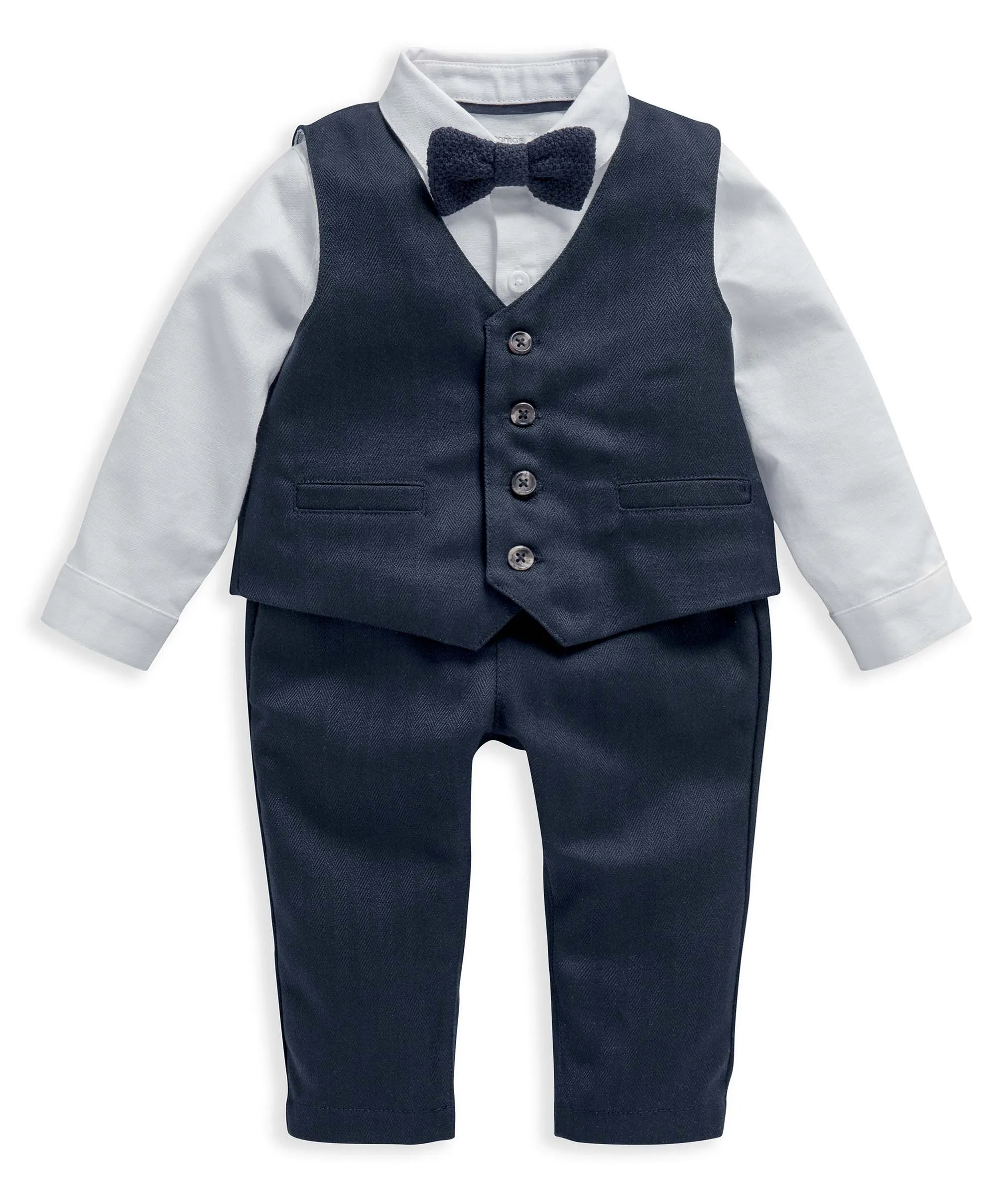Navy 4 Piece Suit Set