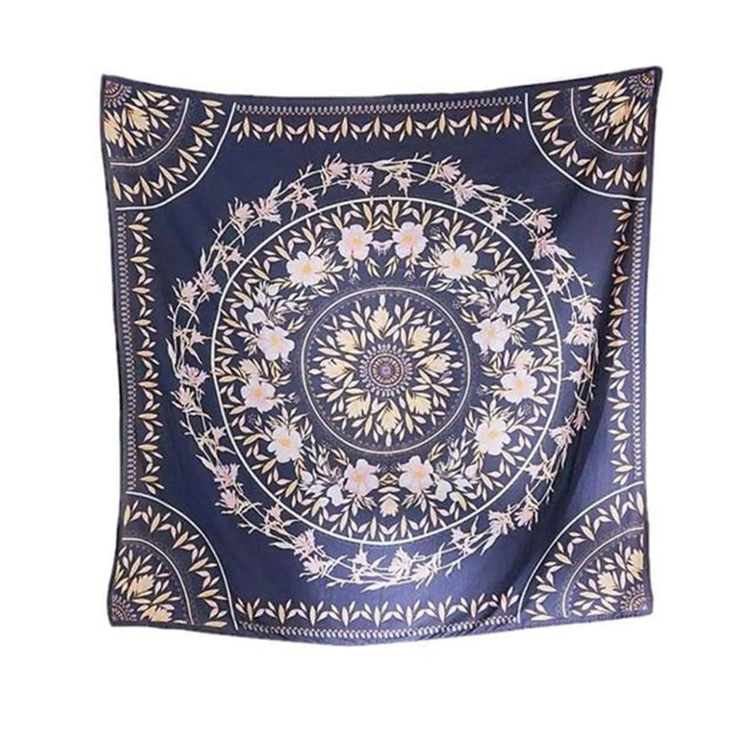 Navy Floral Tapestry