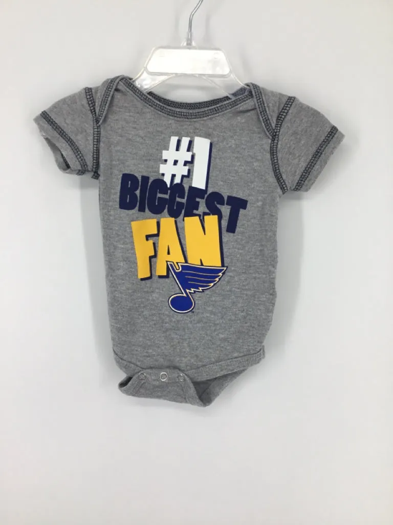 NHL Child Size 0-3 Months Gray Onesie