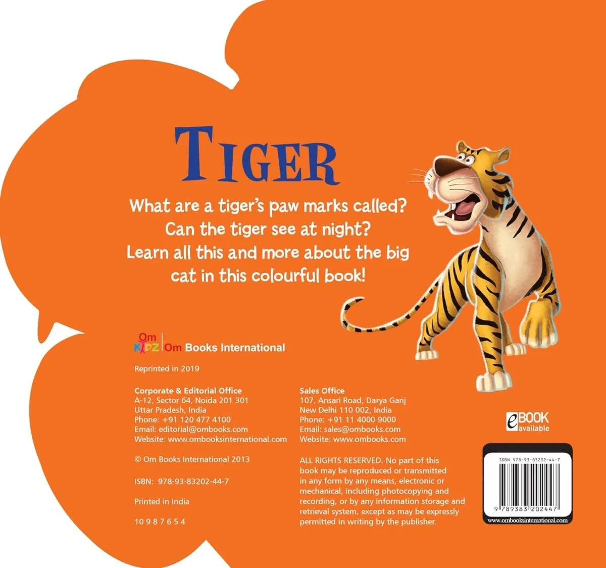 Om Books International Tiger ( Animals and Birds )- Cutout Board Books
