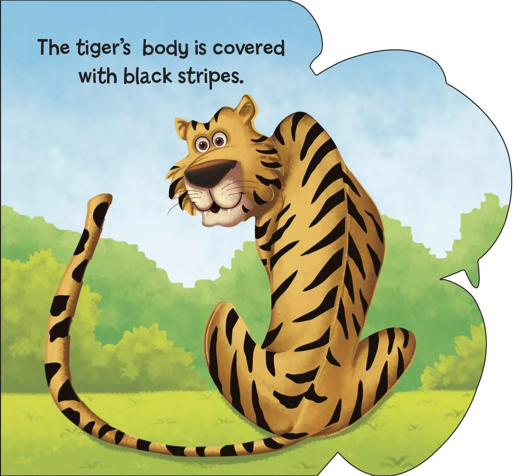 Om Books International Tiger ( Animals and Birds )- Cutout Board Books