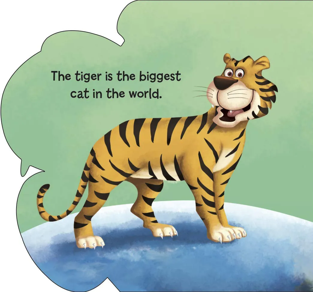 Om Books International Tiger ( Animals and Birds )- Cutout Board Books