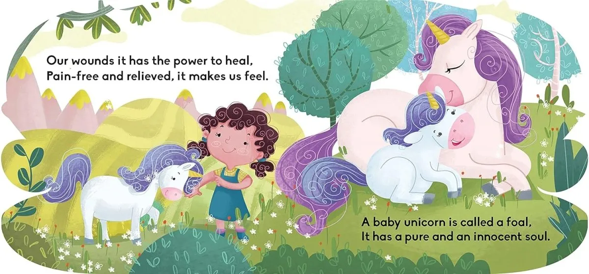 Om Books International Unicorn ( Animals and Birds )- Cutout Board Books