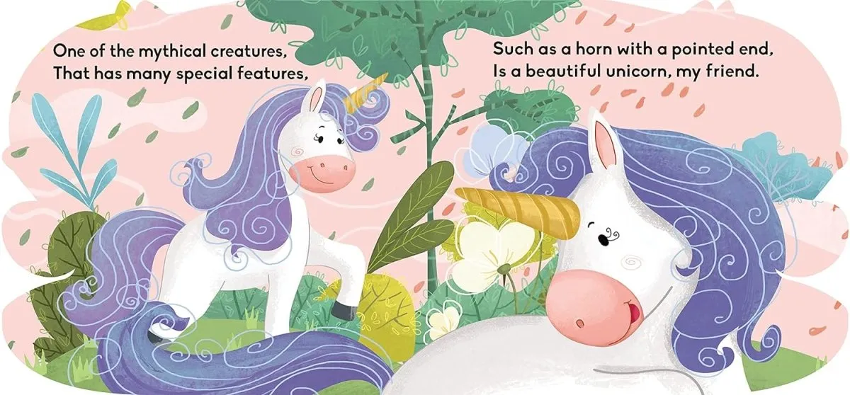 Om Books International Unicorn ( Animals and Birds )- Cutout Board Books