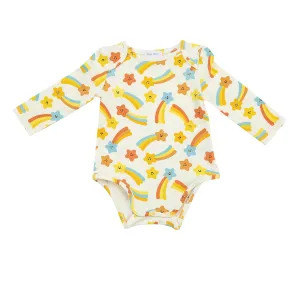 Orange Shooting Stars Bodysuit Size 3-6 Months