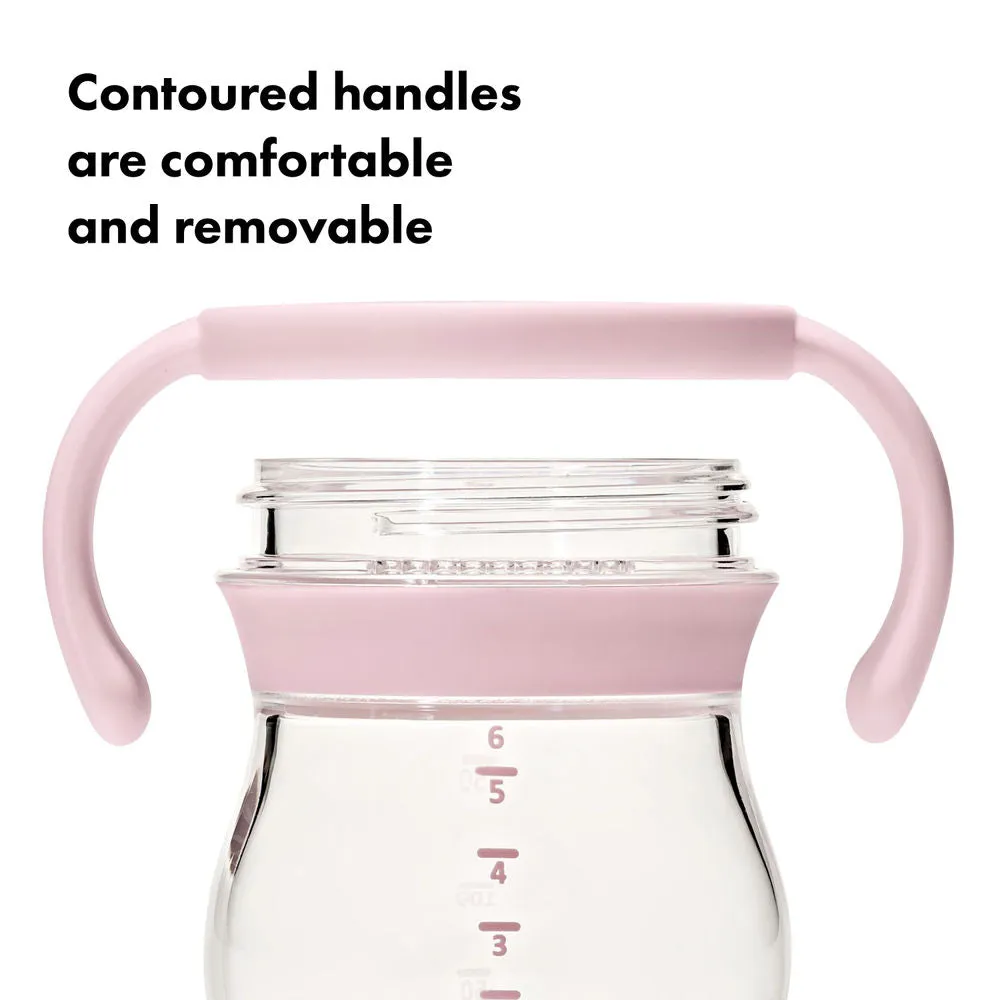 OXO Tot Transitions Soft Spout Sippy Cup With Removable Handles - Blossom
