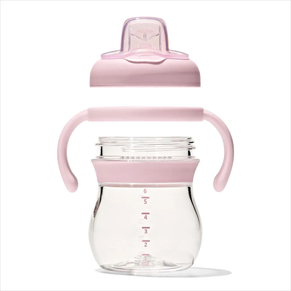 OXO Tot Transitions Soft Spout Sippy Cup With Removable Handles - Blossom