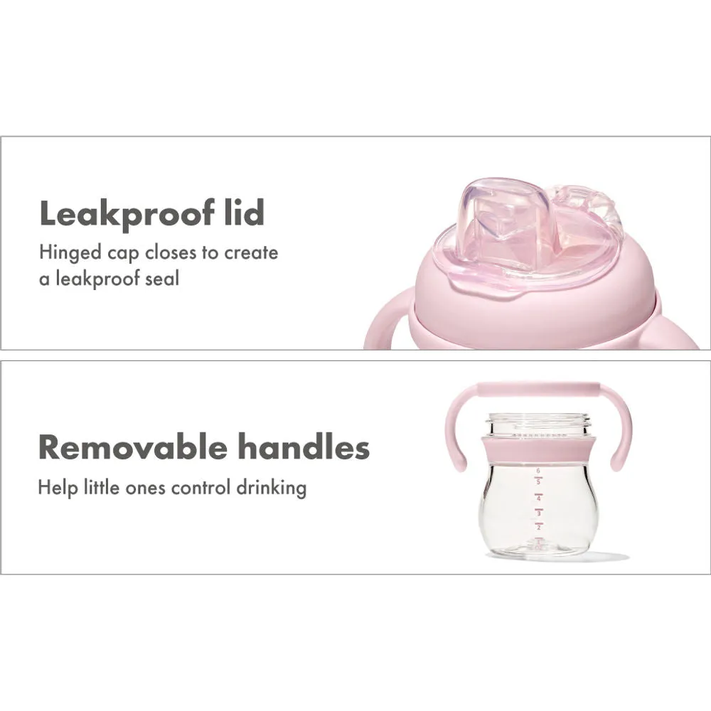 OXO Tot Transitions Soft Spout Sippy Cup With Removable Handles - Blossom