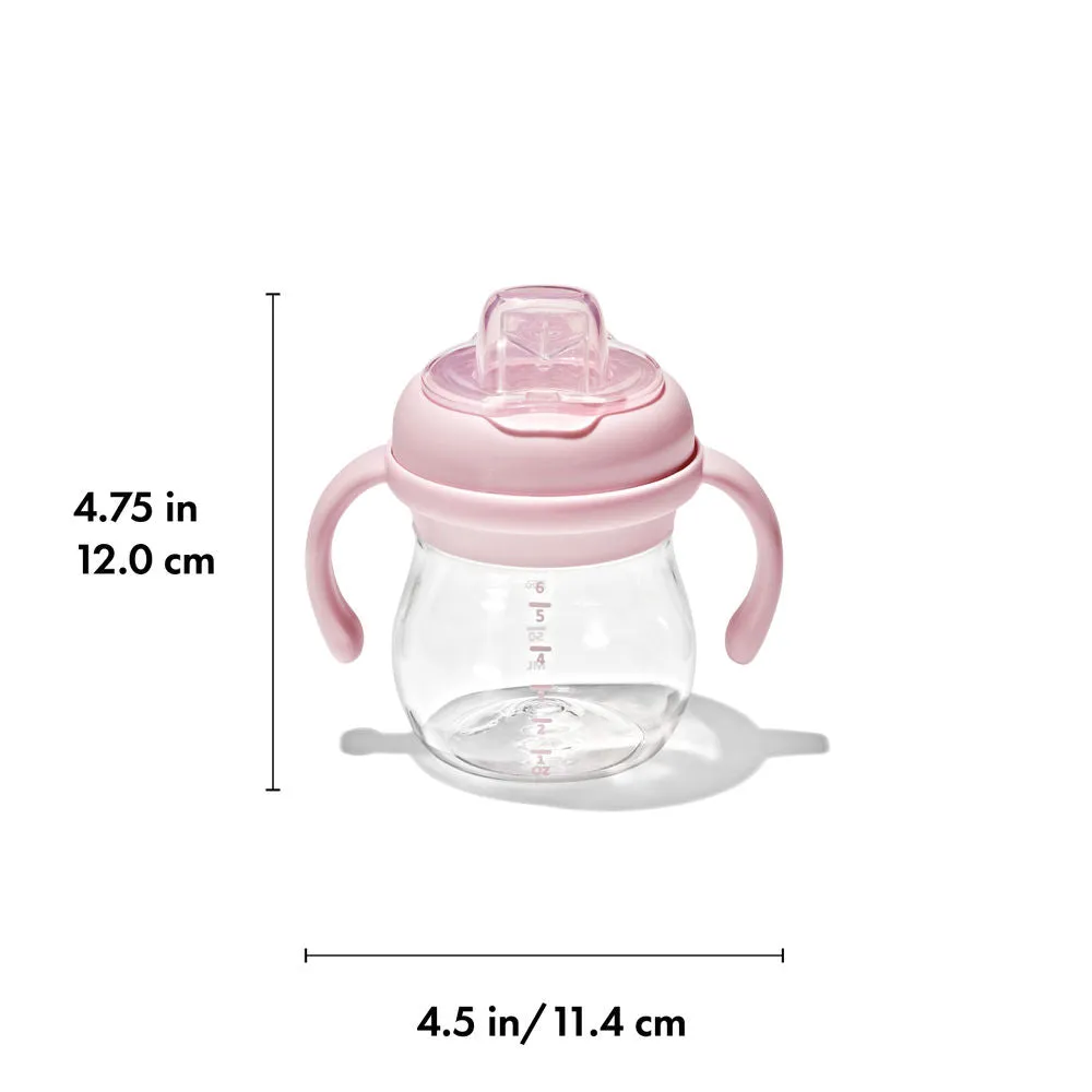 OXO Tot Transitions Soft Spout Sippy Cup With Removable Handles - Blossom
