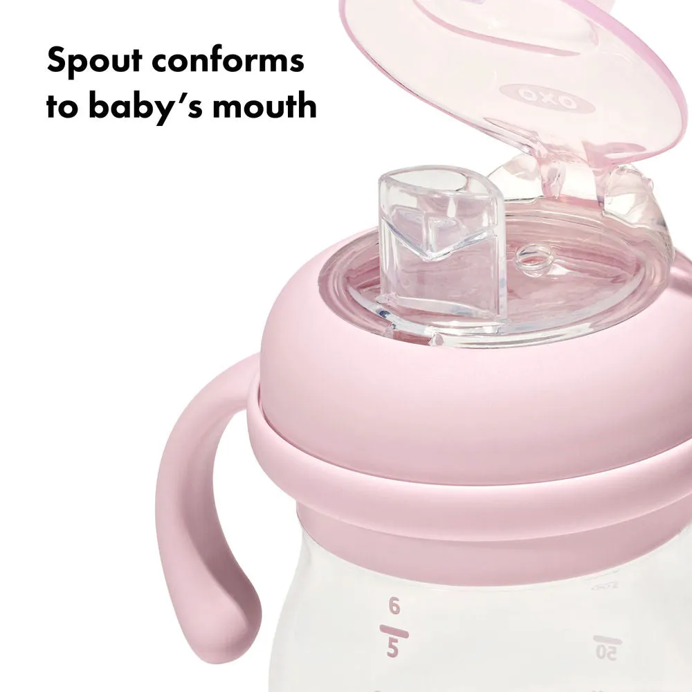 OXO Tot Transitions Soft Spout Sippy Cup With Removable Handles - Blossom