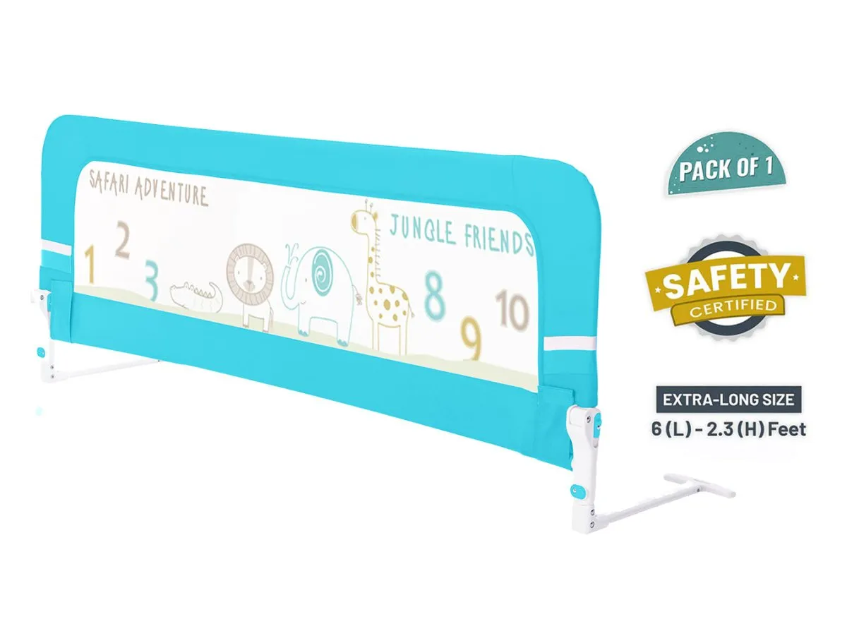 R for Rabbit Safeguard Bed Rails Single Side Of Bed- Blue