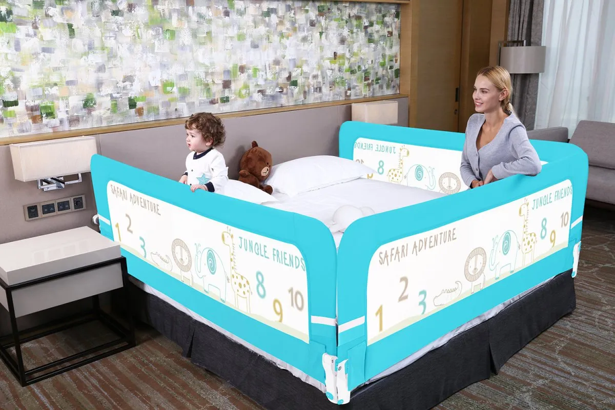 R for Rabbit Safeguard Bed Rails Single Side Of Bed- Blue