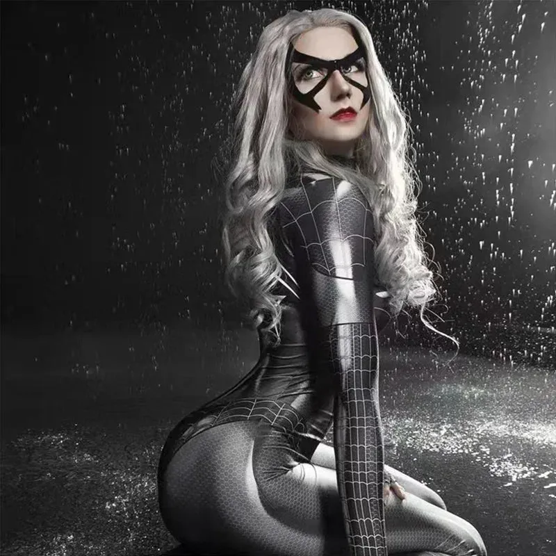Sexy Cat Spider Black 3D Superhero Christmas Printing Halloween Dress-up