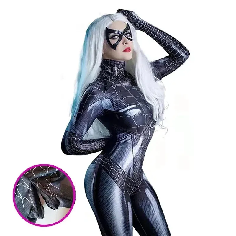 Sexy Cat Spider Black 3D Superhero Christmas Printing Halloween Dress-up