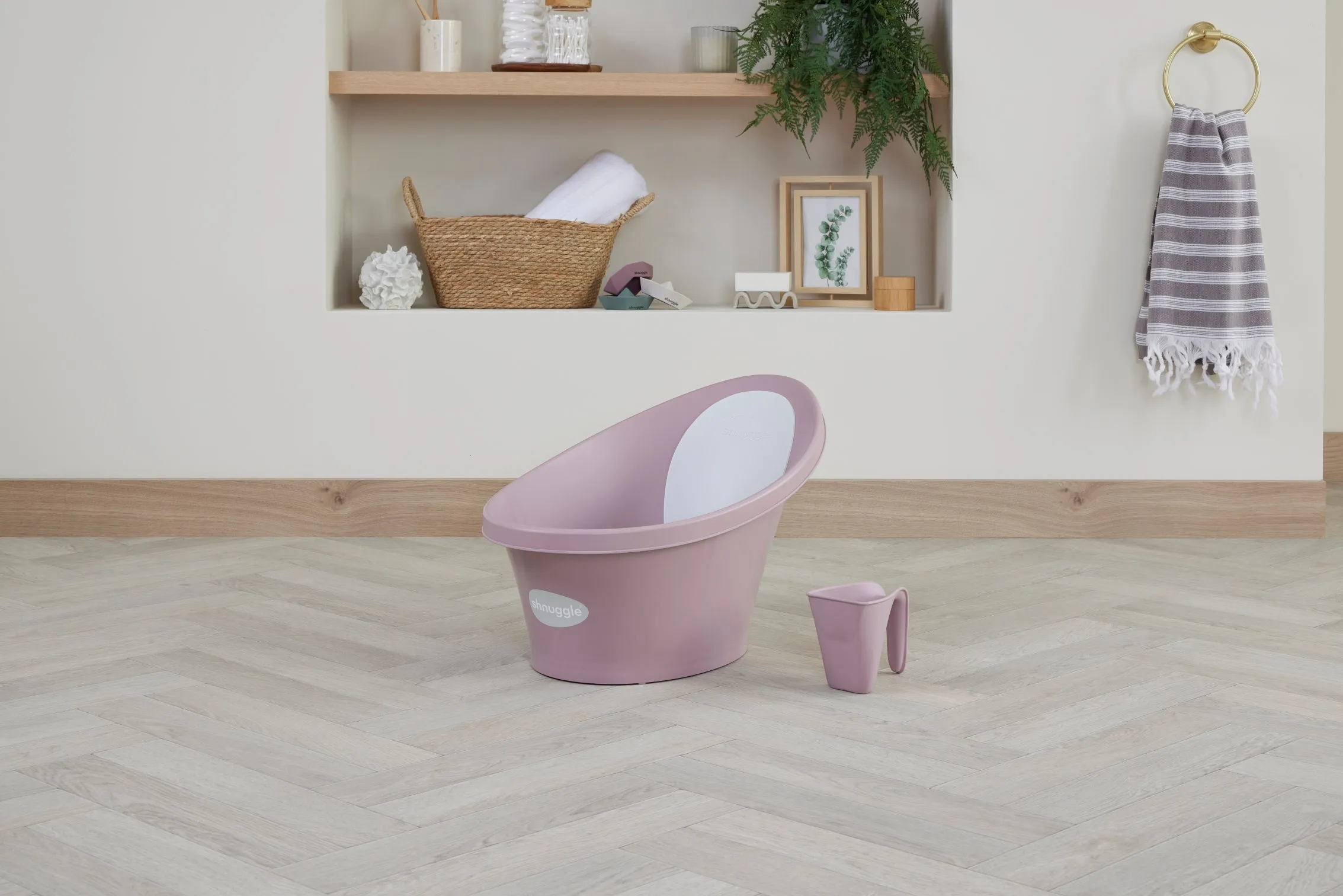 Shnuggle Baby Bath with Plug - Blossom