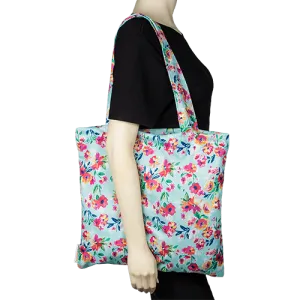 Smart Bottoms Tote Bag | Aqua Floral