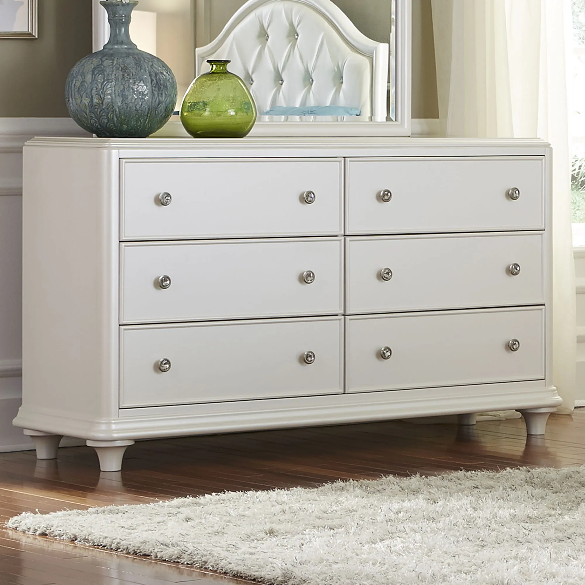 Stardust - 6 Drawer Dresser - White