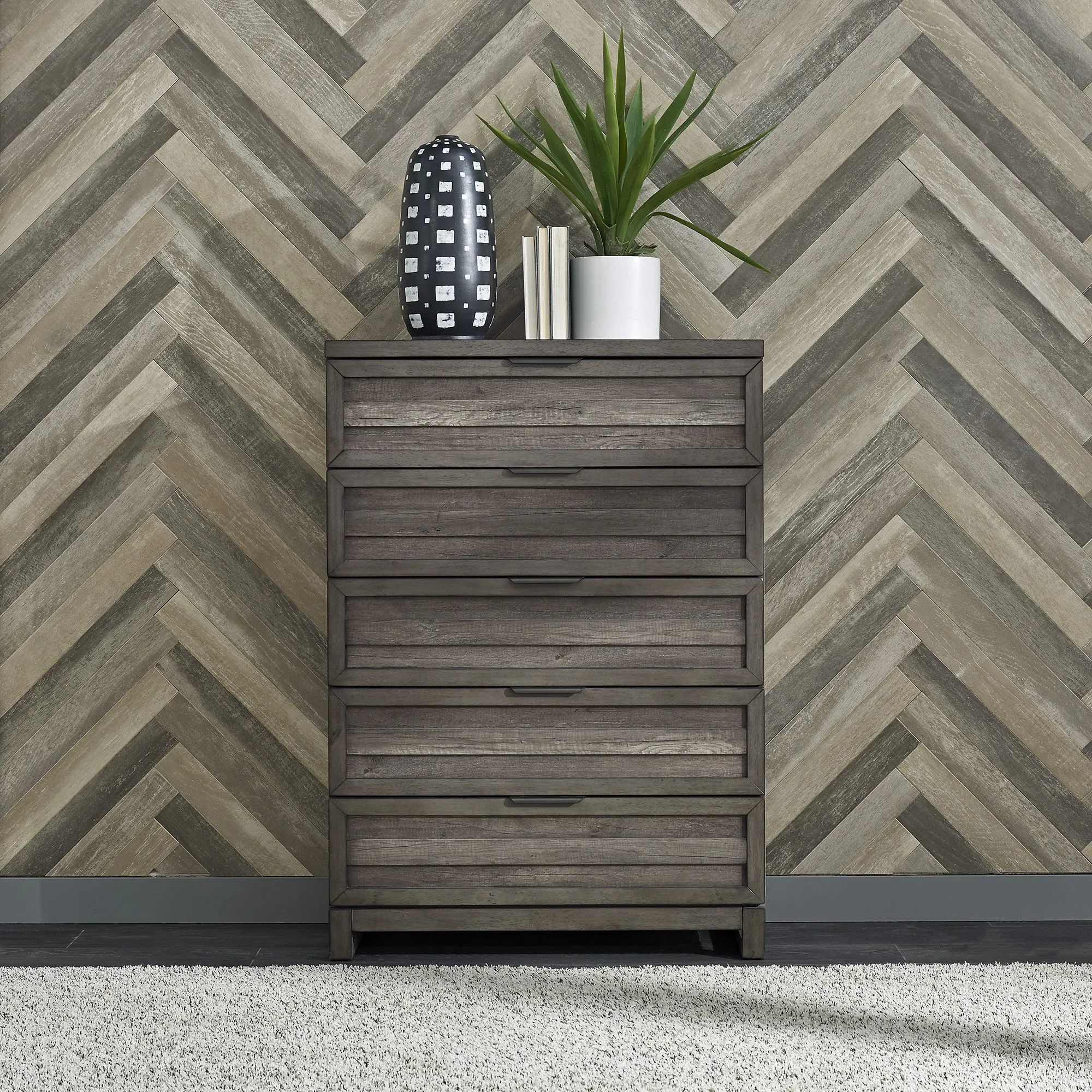 Tanners Creek - 5 Drawer Chest - Dark Gray