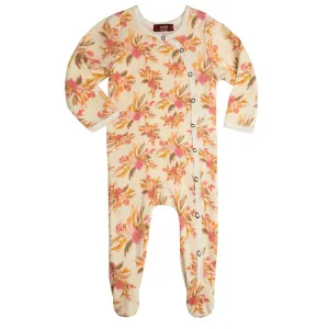 Vintage Floral Footed Snap Romper