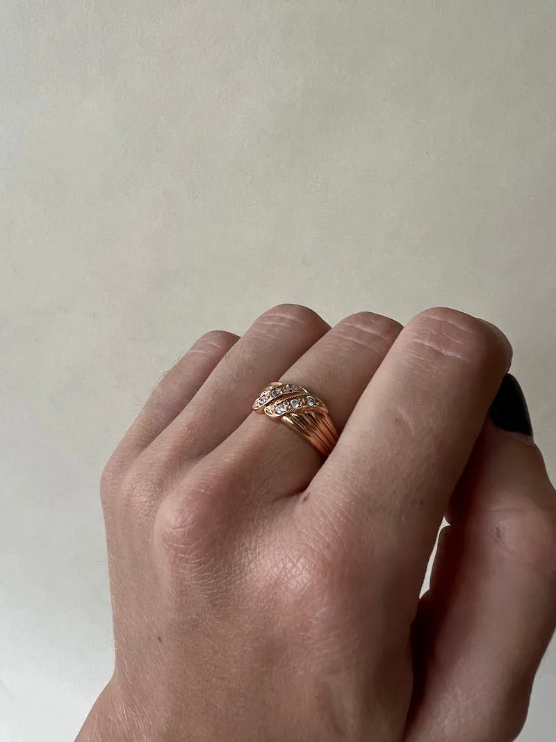 Vintage Twist Cubic Zirconia Ring