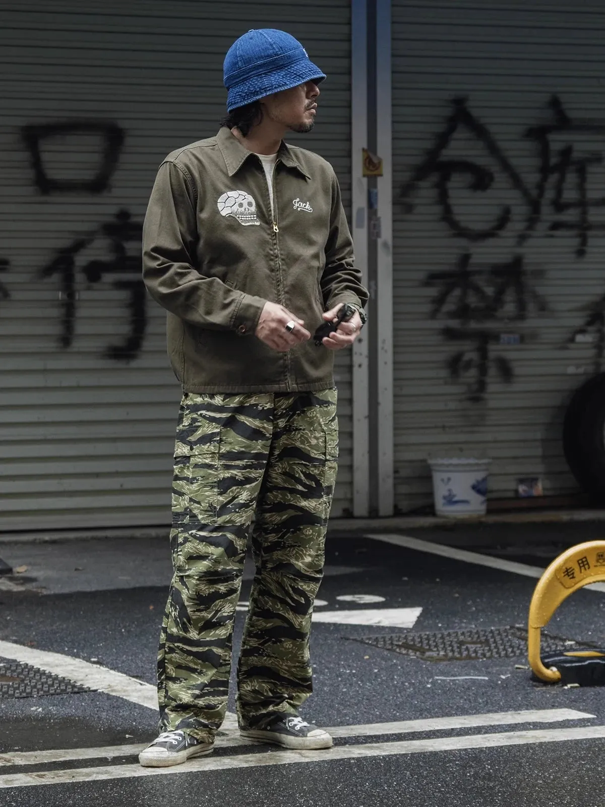 Vintage Vietnam War Skull & Snake Souvenir Tour Jacket - Zip Up Outerwear