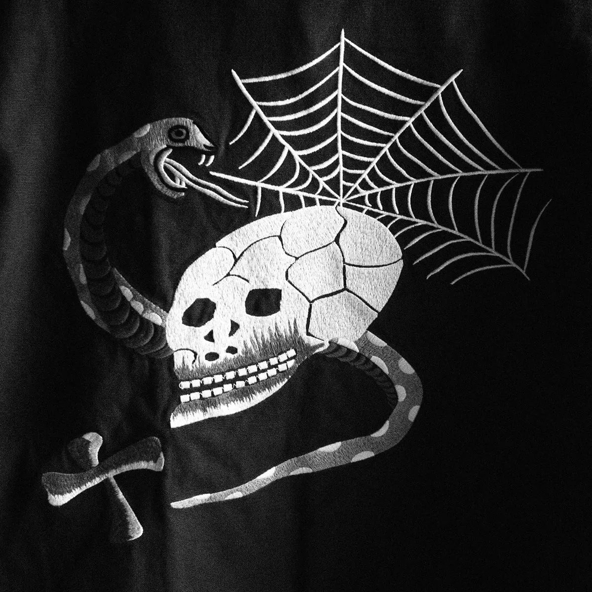 Vintage Vietnam War Skull & Snake Souvenir Tour Jacket - Zip Up Outerwear