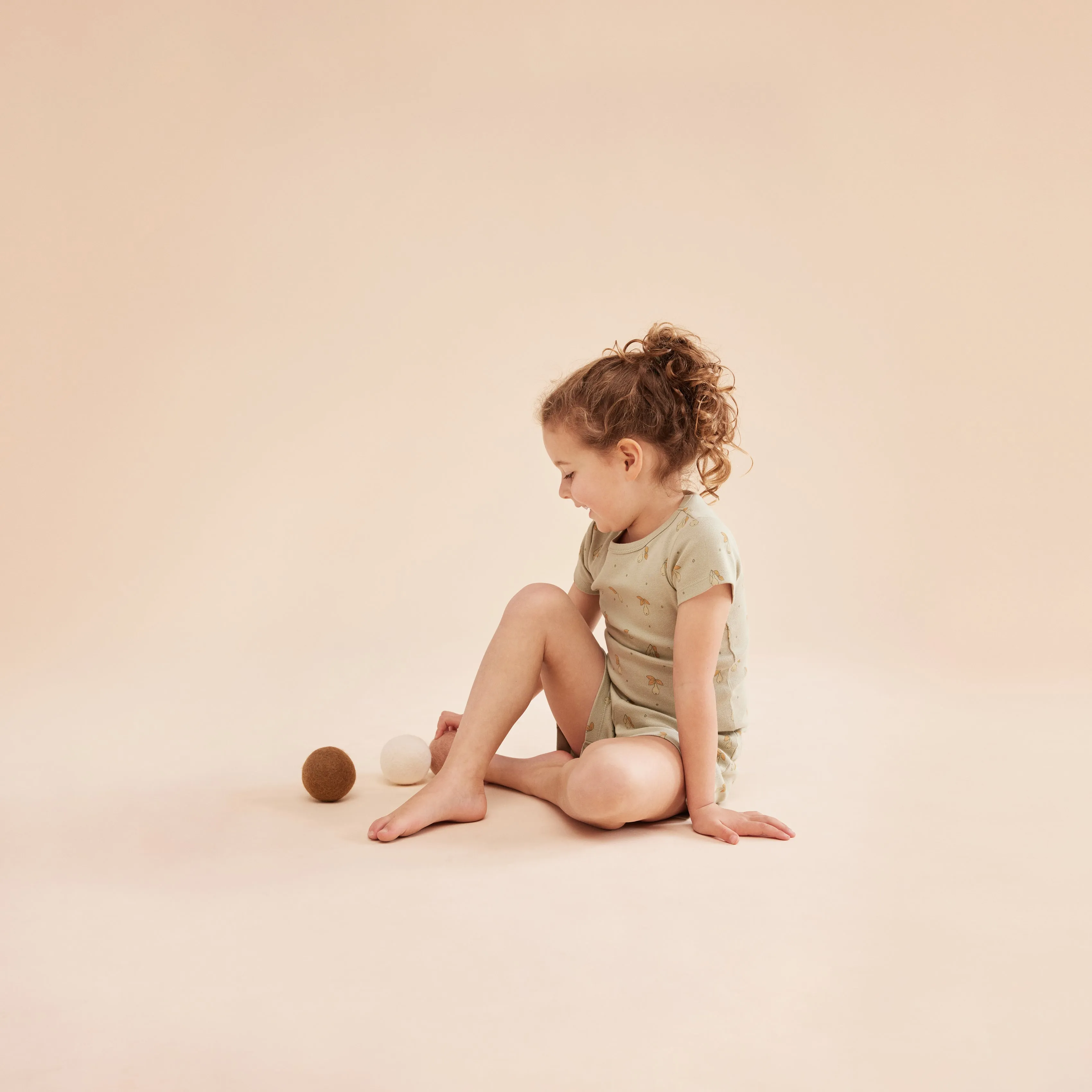 Wilson & Frenchy Organic Rib Short Sleeve Pyjamas - Perfect Pears