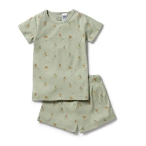 Wilson & Frenchy Organic Rib Short Sleeve Pyjamas - Perfect Pears