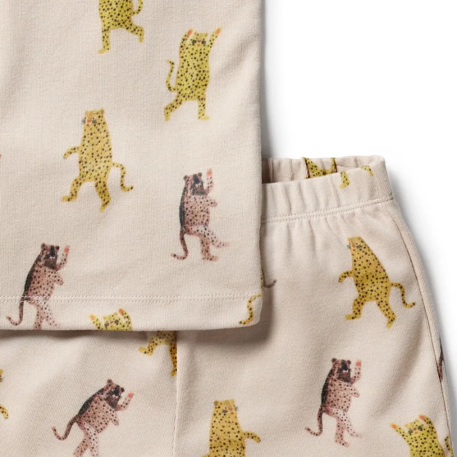 Wilson & Frenchy Organic Rib Short Sleeve Pyjamas - Roar