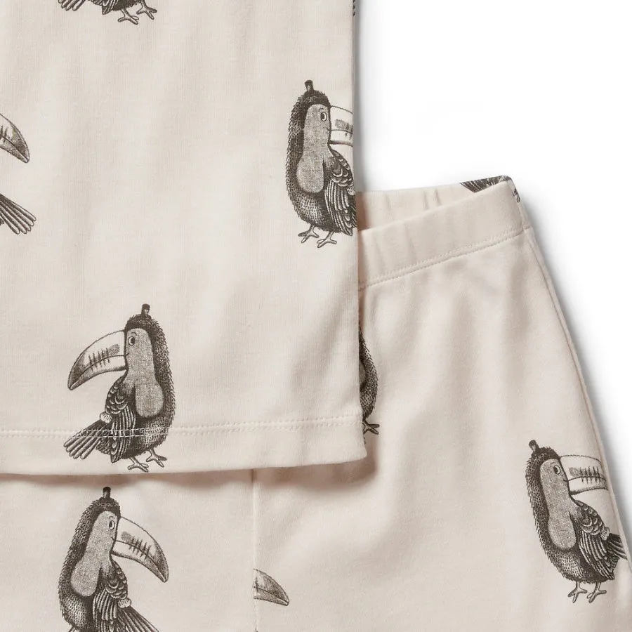 Wilson & Frenchy Organic Rib Short Sleeve Pyjamas - Tommy Toucan