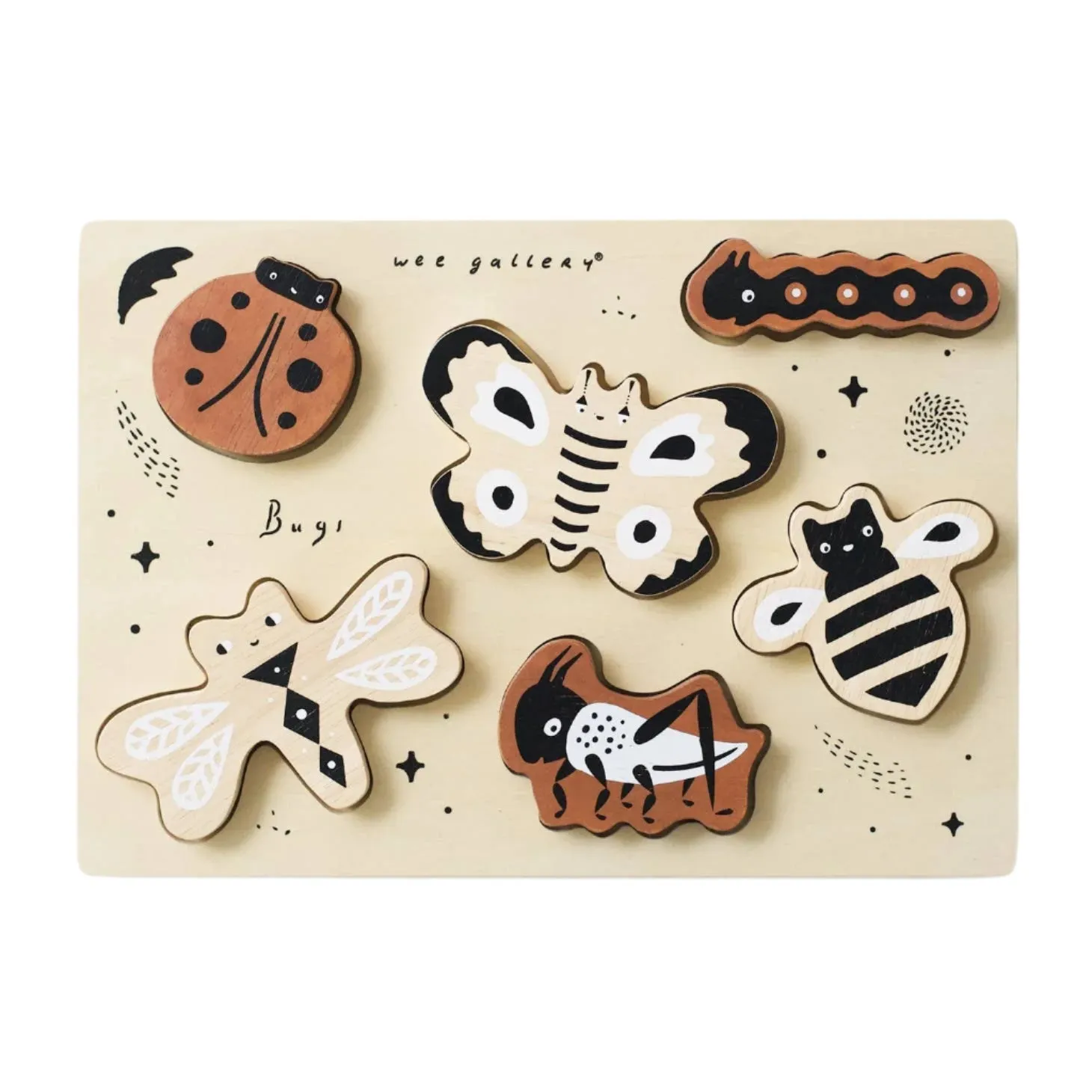 Wooden Tray Puzzle - Bugs by Wee Gallery