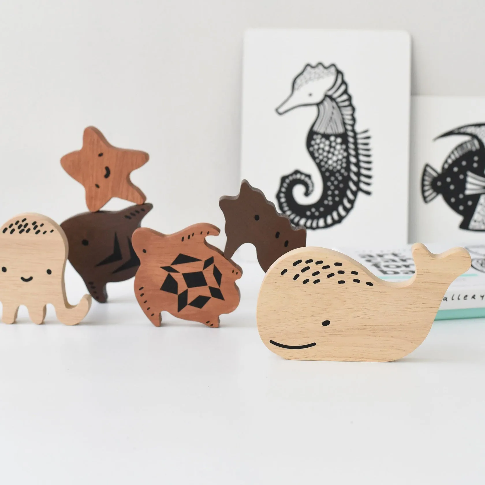 Wooden Tray Puzzle - Ocean Animals by Wee Gallery