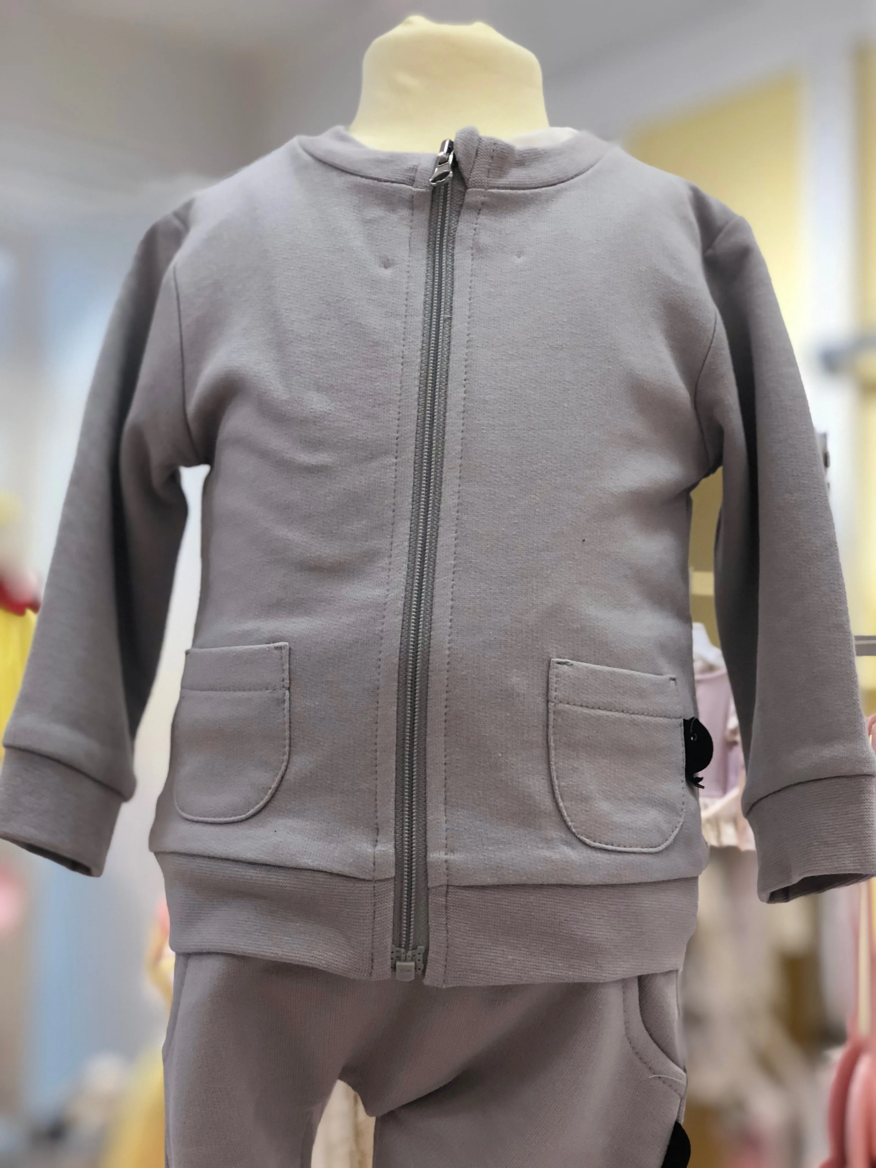 Zero2Three Vapor Grey Zip-Up